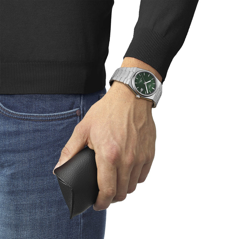 Tissot PRX Powermatic 80 Green Dial Silver Steel Strap Watch For Men - T137.407.11.091.00 Buy Now By Tissot