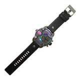 Diesel Badass Chronograph Anthracite Dial Black Leather Strap Watch For Men - DZ7270 Buy Now By Diesel