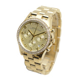 Marc Jacobs Henry Chronograph Gold Dial Gold Steel Strap Watch for Women - MBM3105 Buy Now By Marc Jacobs