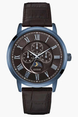 Guess Delancy Analog Brown Dial Brown Leather Strap Watch For Men - W0870G3 Buy Now By Guess