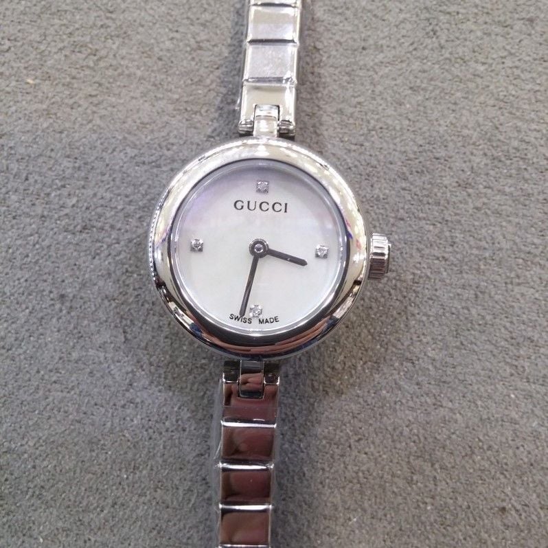 Gucci Diamantissima Quartz Diamonds White Dial Silver Steel Strap Watch For Women - YA141503 Buy Now By Gucci
