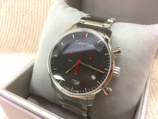 Calvin Klein City Chronograph Black Dial Silver Steel Strap Watch for Men - K2G27141 Buy Now By Calvin Klein