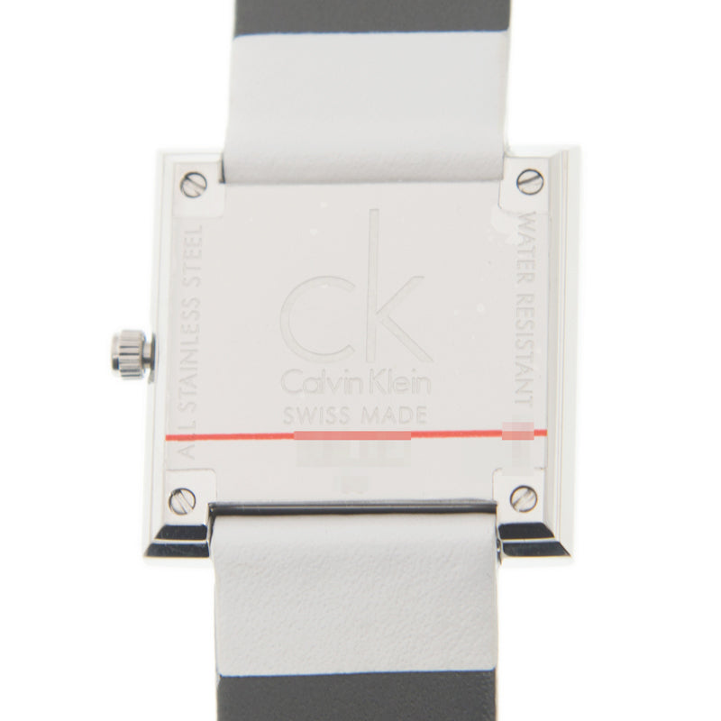 Calvin Klein Mark Silver Dial White Leather Strap Watch for Women - K3R231L6 Buy Now By Calvin Klein
