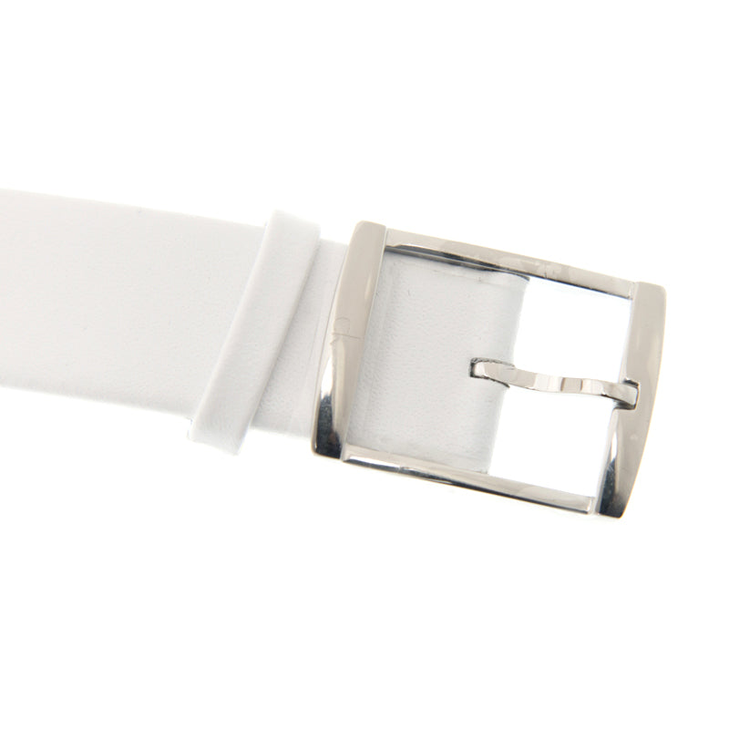 Calvin Klein Mark Silver Dial White Leather Strap Watch for Women - K3R231L6 Buy Now By Calvin Klein