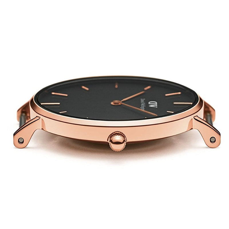 Daniel Wellington Petite Ashfield Black Dial Black Mesh Bracelet Watch Watch For Women - DW00100201 Buy Now By Daniel Wellington