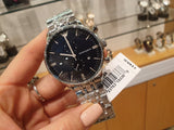 Emporio Armani Chronograph Black Dial Silver Steel Strap Watch For Men - AR0389 Buy Now By Emporio Armani