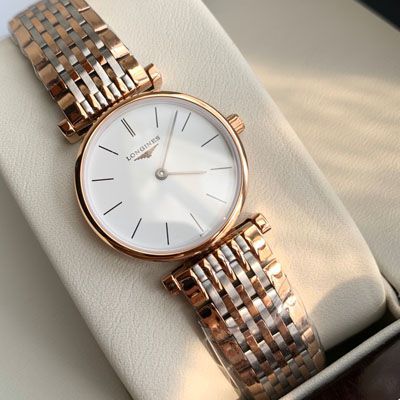 Shop Longines La Grande Classique De Longines White Dial Two Tone Steel Strap Watch for Women - L4.209.1.92.7 in USA