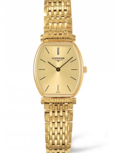 Shop Longines La Grande Classique Tonneau 22 Yellow Gold Watch for Women - L4.205.2.32.8 in USA