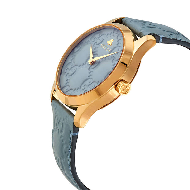 Gucci G Timeless Quartz Blue Dial Blue Leather Strap Watch For Men - YA1264097 Buy Now By Gucci