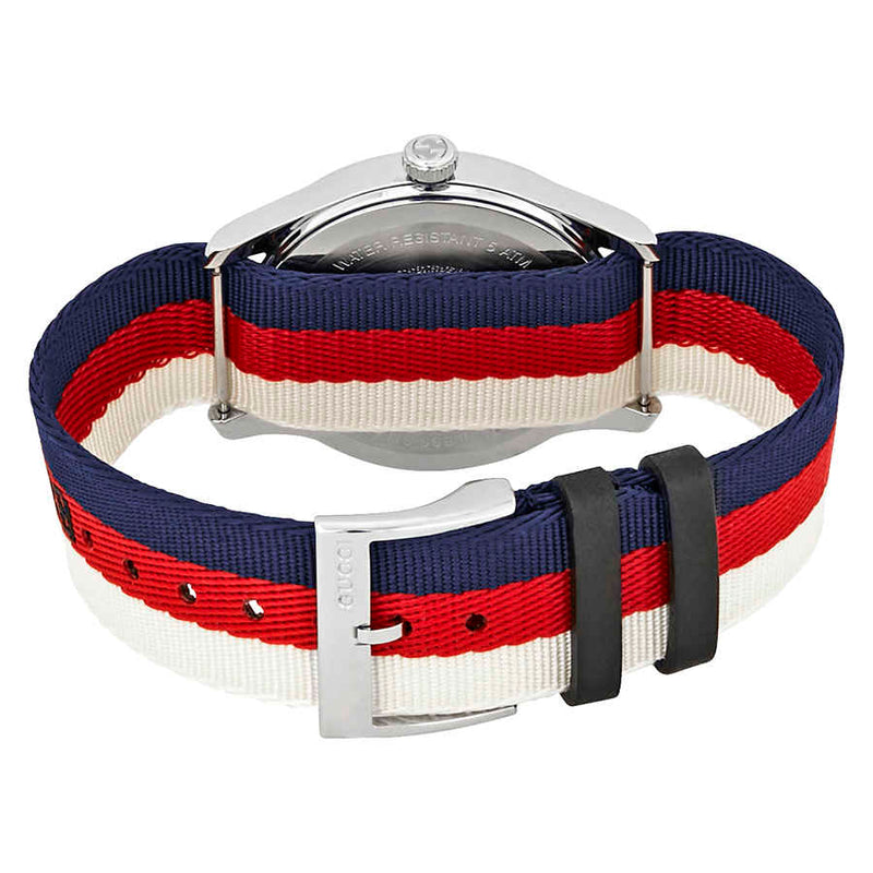 Gucci G Timeless Quartz White Red Blue Dial Multicolored NATO Strap Watch For Men - YA1264059 Buy Now By Gucci