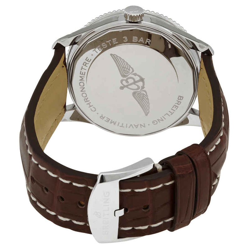 Shop Breitling Navitimer 1 Automatic 41mm White Dial Brown Leather Strap Mens Watch - A17326211G1P1 in USA