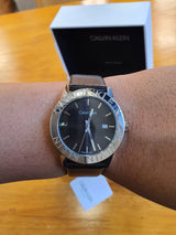 Calvin Klein Steady Black Dial Black Leather Strap Watch for Women - K7Q211C1 Buy Now By Calvin Klein