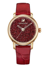 Shop Swarovski Crystalline Hours Red Crystal Dial Red Leather Strap Watch for Women - 5295380 in USA