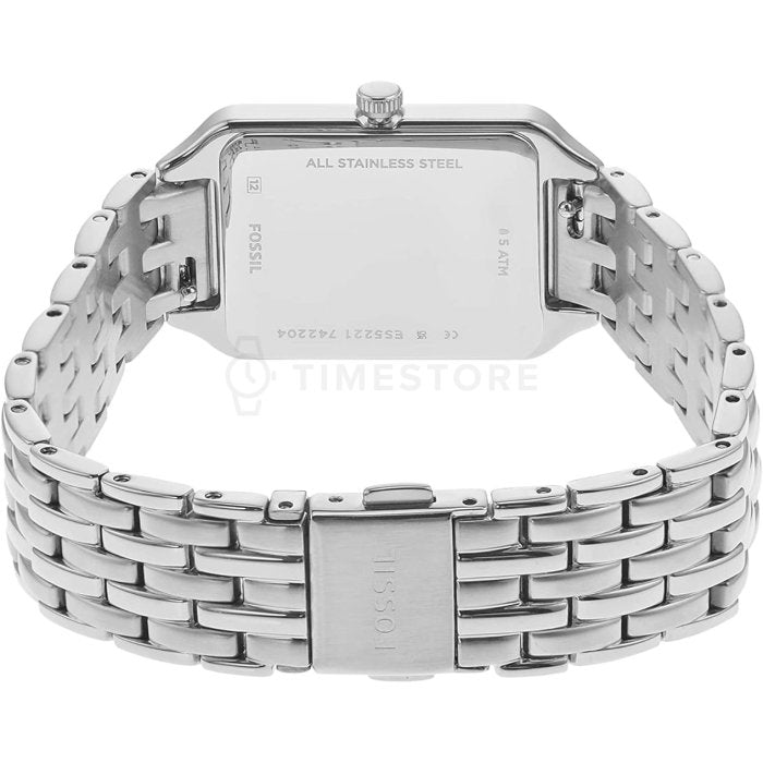 Fossil Raquel Three Hand Date White Dial Silver Steel Strap Watch for Women - ES5221 Buy Now By Fossil