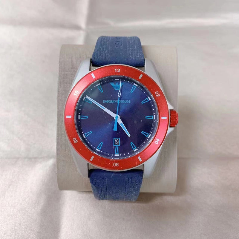 Emporio Armani Sigma Quartz Blue Dial Blue Silicone Strap Watch For Men - AR11217 Buy Now By Emporio Armani