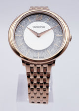 Swarovski Crystalline Chic Analog Silver Dial Rose Gold Steel Strap Watch for Women - 5544590 Buy Now By Swarovski