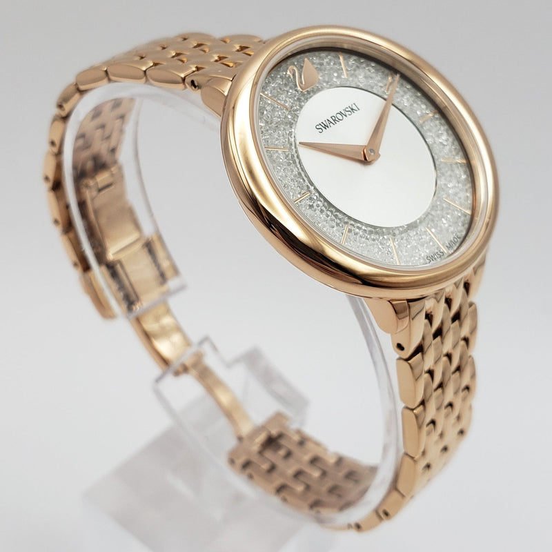 Swarovski Crystalline Chic Analog Silver Dial Rose Gold Steel Strap Watch for Women - 5544590 Buy Now By Swarovski