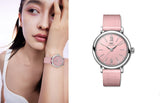 Shop IWC Portofino Automatic Pink Dial Pink Leather Strap Watch for Women - IW357417 in USA