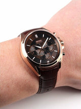 Hugo Boss Driver Black Dial Black Leather Strap Watch for Men - 1513092 Buy Now By Hugo Boss