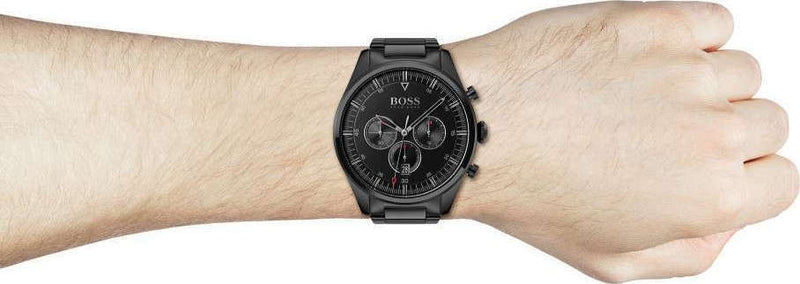 Hugo Boss Pioneer Black Dial Black Steel Strap Watch for Men - 1513714 Buy Now By Hugo Boss