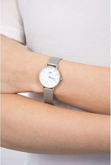 Daniel Wellington Petite Sterling White Dial Silver Mesh Bracelet Watch For Women - DW00100220 Buy Now By Daniel Wellington