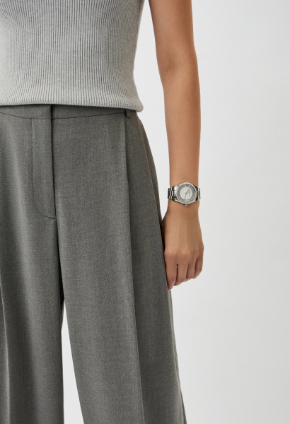 Michael Kors Lexington Lux Three Hand Mother of Pearl Silver Dial Silver Steel Strap Watch for Women - MK7445 Buy Now By Michael Kors