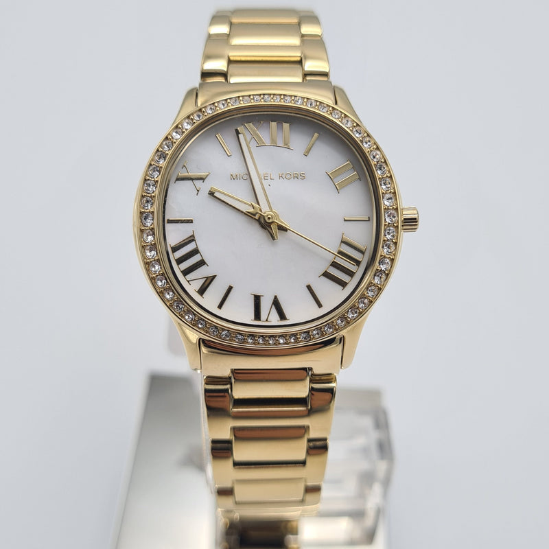Michael Kors Sage Analog White Dial Gold Steel Strap Watch for Women - MK4822 Buy Now By Michael Kors