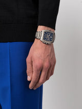 Versace Dominus Chronograph Blue Dial Silver Steel Strap Watch For Men - VE6H00423 Buy Now By Versace