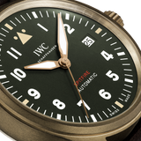 Shop IWC Pilot's Watch Automatic Spitfire Green Dial Brown Leather Strap Watch for Men - IW326802 in USA