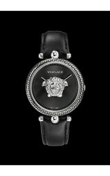 Versace Palazzo Empire Black Dial Black Leather Strap Watch for Women - VCO060017 Buy Now By Versace