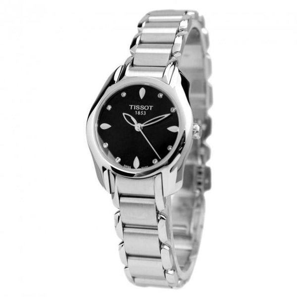 Tissot T Wave Black Dial Two Tone Steel Strap Watch For Women - T023.210.11.056.00 Buy Now By Tissot
