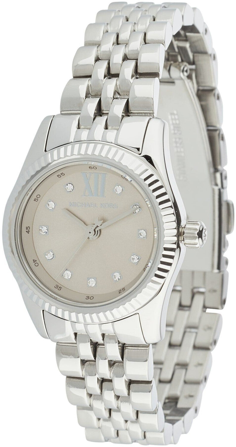 Michael Kors Lexington Three-Hand Silver Dial Silver Steel Strap Watch for Women - MK4843 Buy Now By Michael Kors