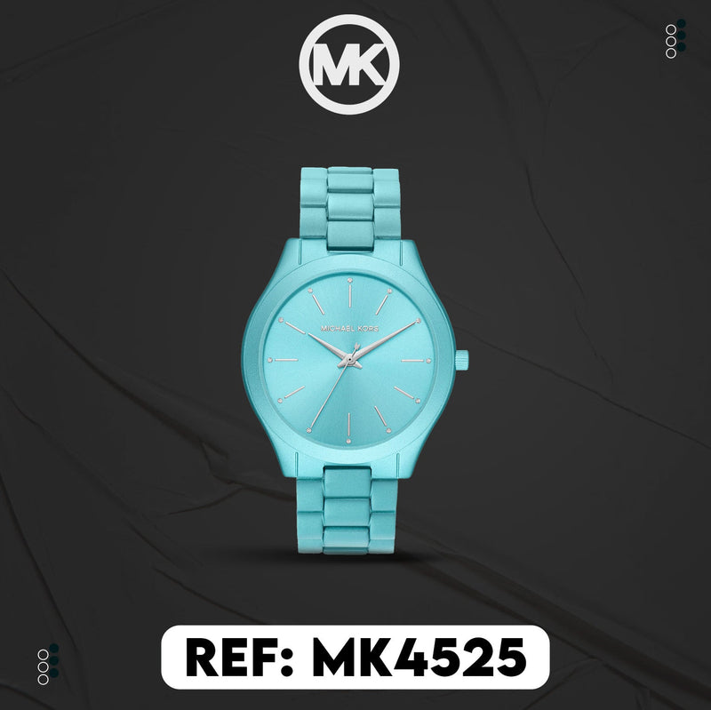 Michael Kors Slim Runway Blue Dial Blue Steel Strap Watch For Women - MK4525 Buy Now By Michael Kors