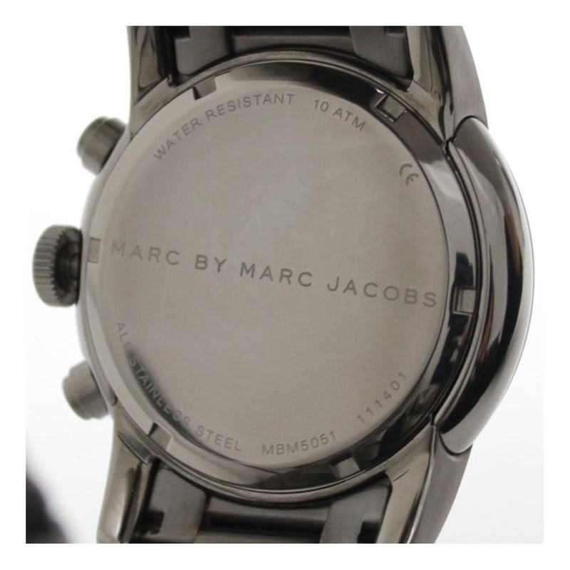 Marc Jacobs Larry Chronograph Black Dial Grey Steel Strap Watch for Men - MBM5051 Buy Now By Marc Jacobs
