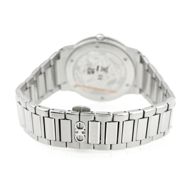 Shop Salvatore Ferragamo F-80 Classic Silver Dial Silver Steel Strap Watch for Men - SFDT02223 in USA