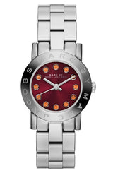 Marc Jacobs Amy Red Dial Silver Steel Strap Watch for Women - MBM3335 Buy Now By Marc Jacobs