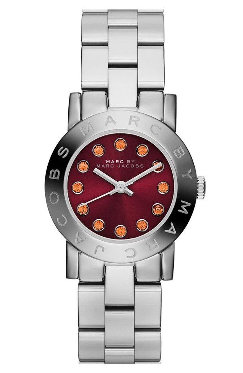 Marc Jacobs Amy Red Dial Silver Steel Strap Watch for Women - MBM3335 Buy Now By Marc Jacobs