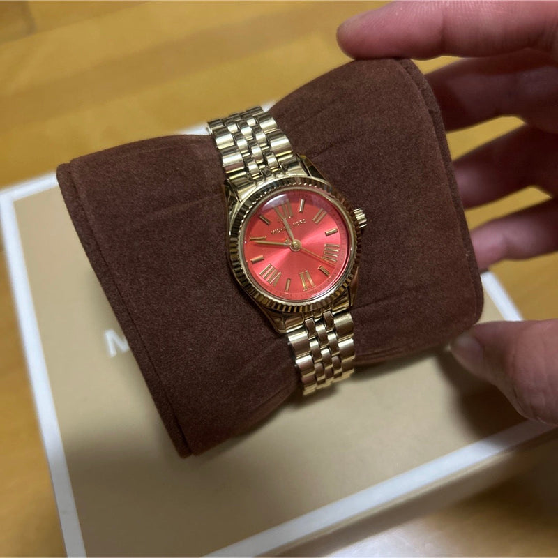 Michael Kors Lexington Quartz Orange Dial Gold Steel Strap Watch For Women - MK3284 Buy Now By Michael Kors