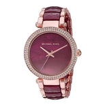 Michael Kors Parker Maroon Dial Two Tone Steel Strap Watch for Women - MK6412 Buy Now By Michael Kors