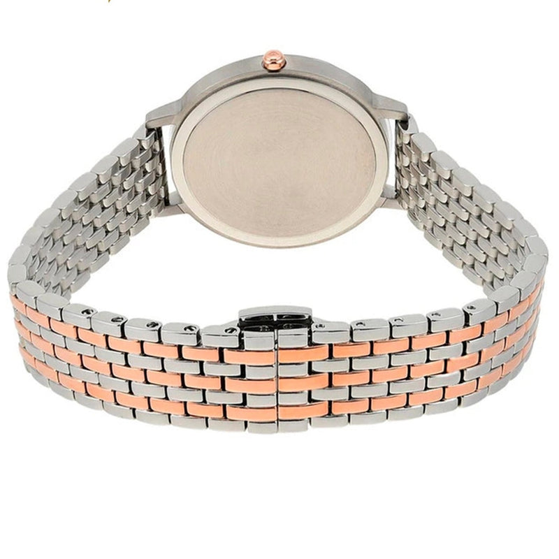 Emporio Armani Modern Slim Analog Mother of Pearl Dial Two Tone Steel Strap Watch For Women - AR11157 Buy Now By Emporio Armani