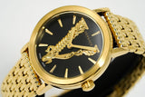 Versace Virtus Quartz Black Dial Gold Steel Strap Watch for Women - VEHC00619 Buy Now By Versace