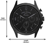 Fossil Forrester Chronograph Black Dial Black Steel Strap Watch for Men - FS5697 Buy Now By Fossil