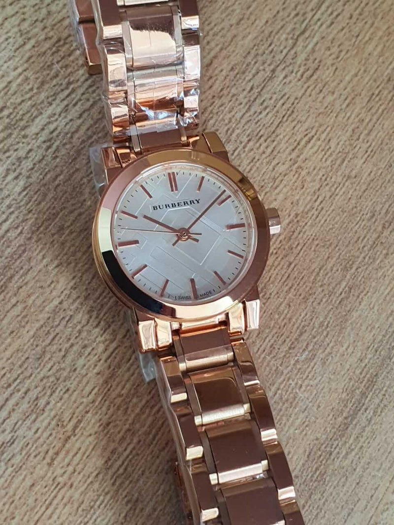 Burberry The City White Dial Rose Gold Steel Strap Watch for Women - BU9204 Buy Now By Burberry