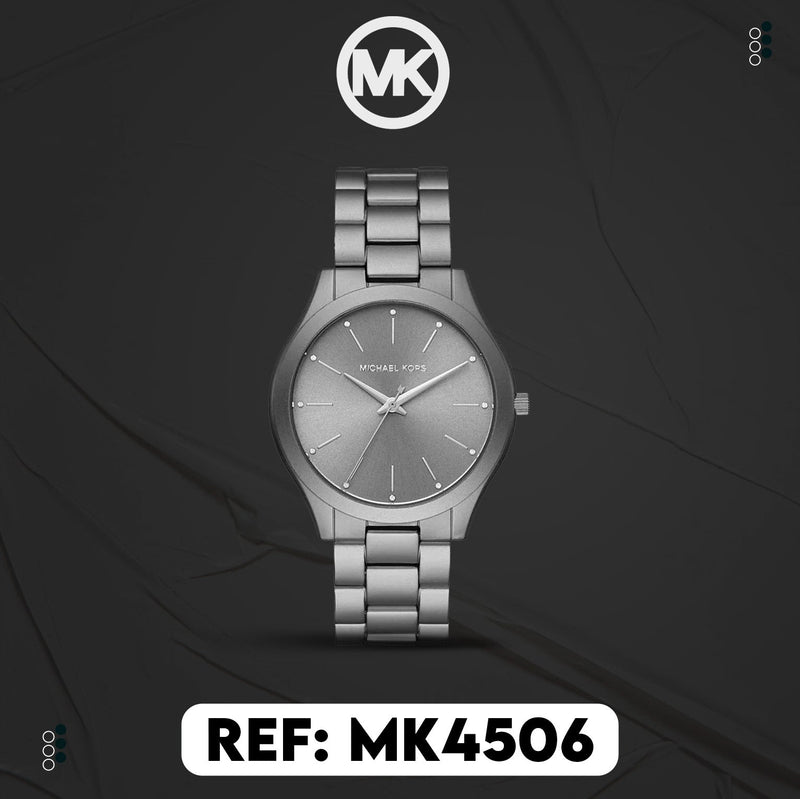 Michael Kors Slim Runway Quartz Grey Dial Grey Steel Strap Watch For Women - MK4506 Buy Now By Michael Kors