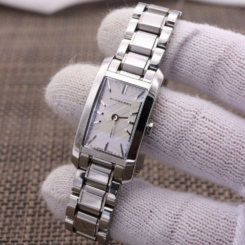 Shop Burberry Heritage Silver Dial Silver Steel Strap Watch For Women - BU9500 in USA
