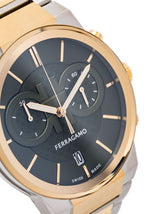 Shop Salvatore Ferragamo Sapphire Chrono Green Dial Two Tone Steel Strap Watch for Men - SFME01223 in USA
