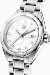 Shop Tag Heuer Formula 1 White Mother of Pearl Dial Silver Steel Strap Watch for Women - WBJ1319.BA0666 in USA
