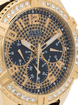 Guess Frontier Crystals Black Dial Black Silicone Strap Watch For Men - W1132G1 Buy Now By Guess