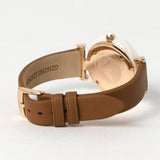 Emporio Armani Gianni T Bar Quartz Mother of Pearl White Dial Brown Leather Strap Watch For Women - AR11040 Buy Now By Emporio Armani