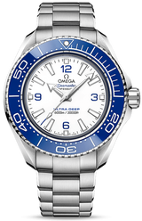 Shop Omega Planet Ocean 6000M Co Axial Master Chronometer 45.5mm White Dial Silver Steel Strap Watch for Men - 21530462104001 in USA